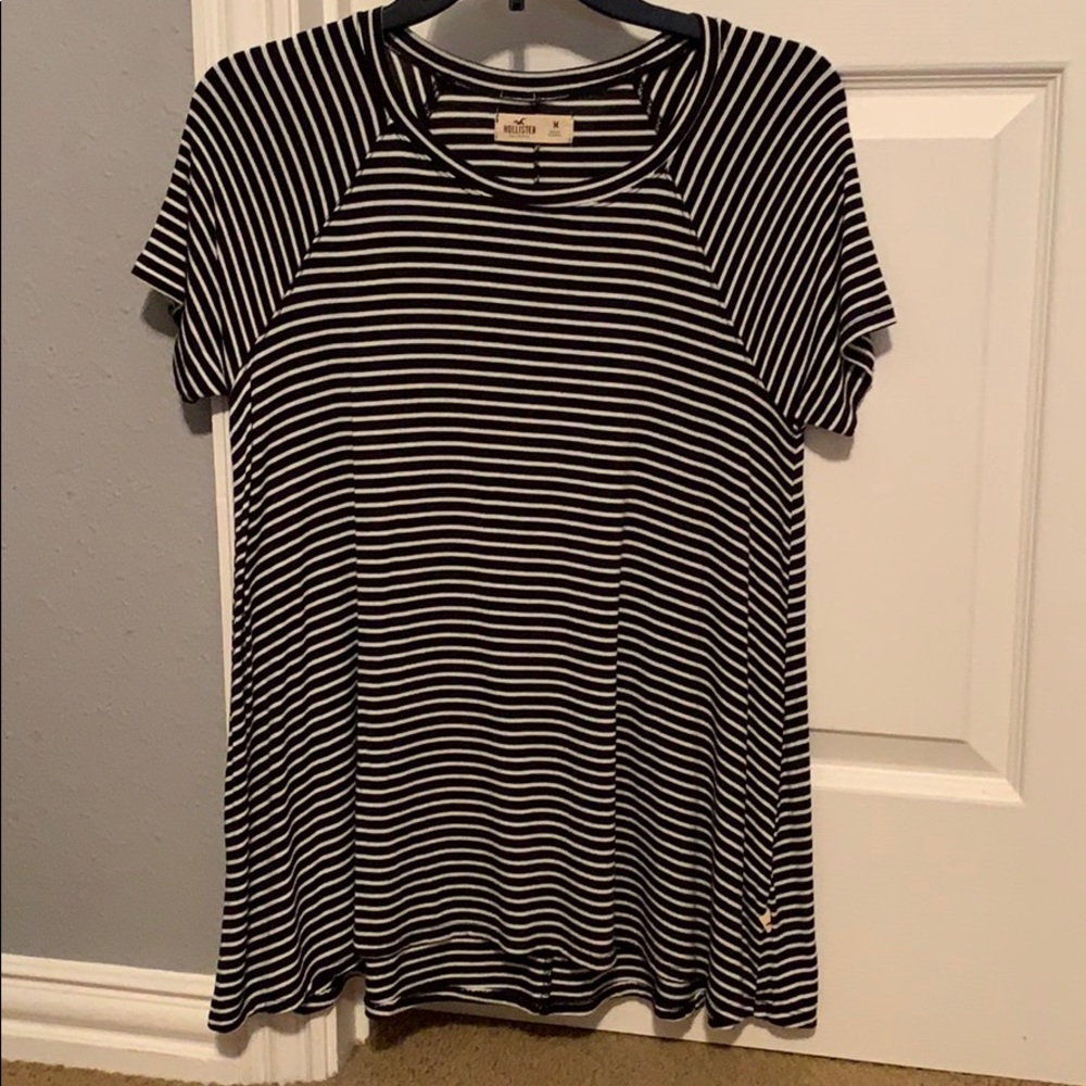 Hollister striped oversized tee